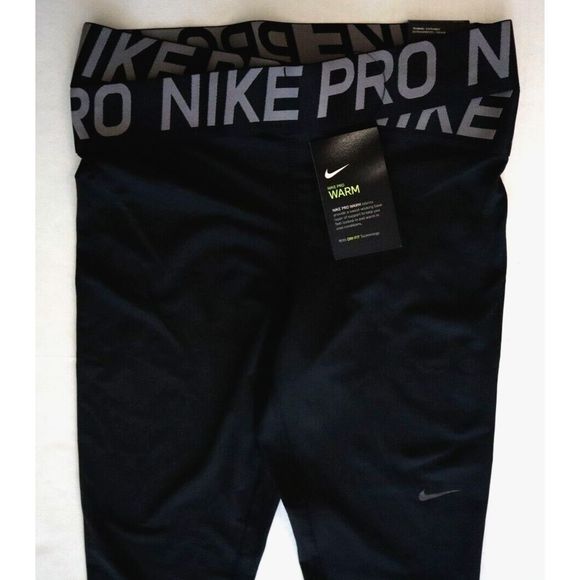 Nike Pro BV9264-010 Women's Sz Small Black Intertwist Tight Fit Training Tights - Picture 9 of 10